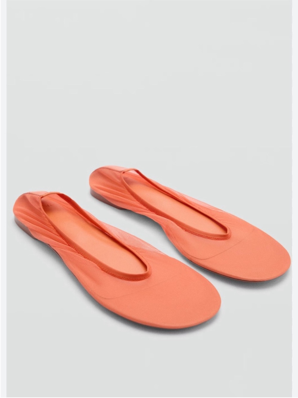 MANGO SEMI-TRANSPARENT MESH BALLET FLAT SIZE 39